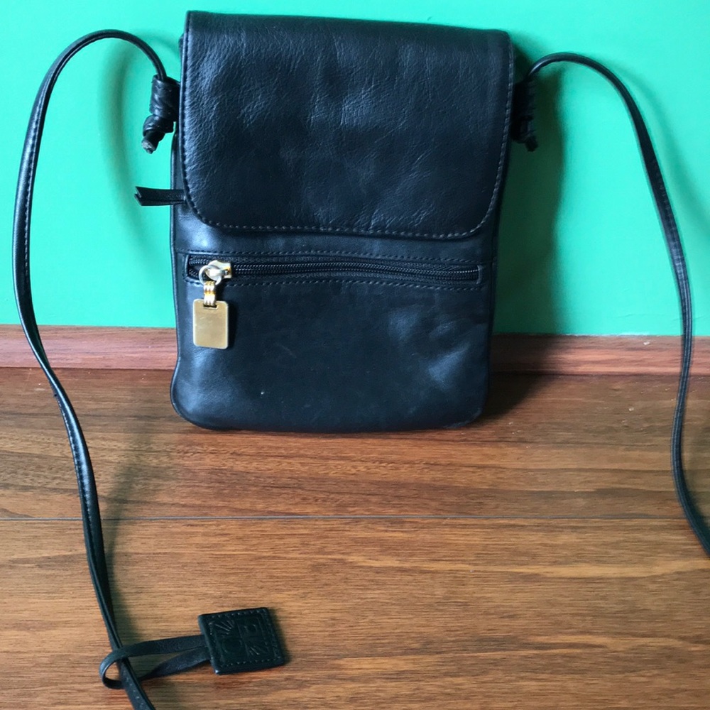 🟤🟤Giani Bernini Black Leather Messenger Bag🟤🟤